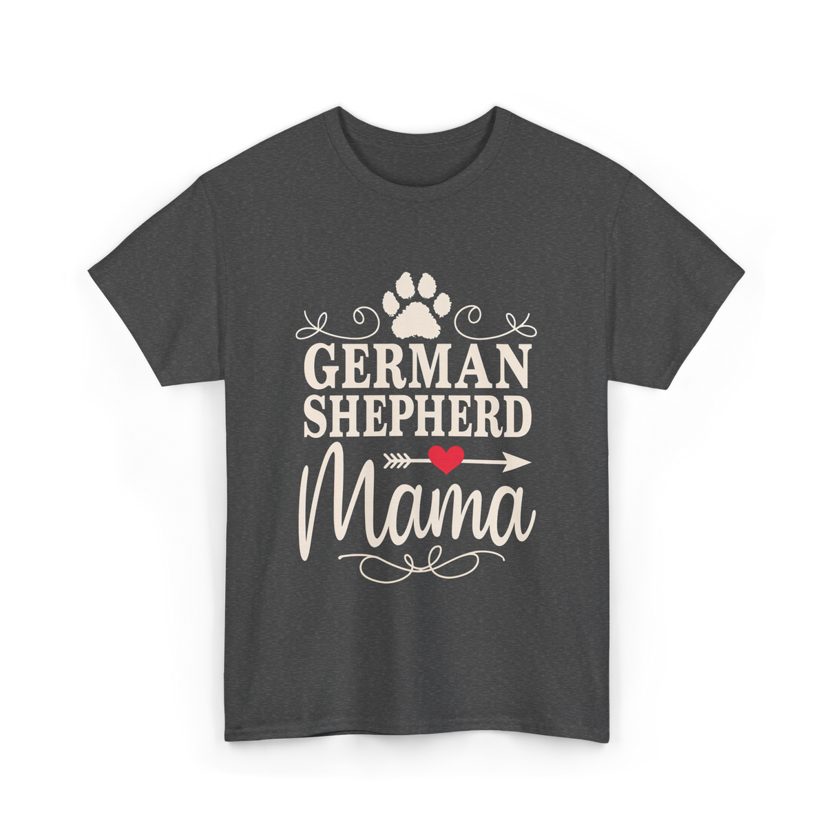 German Shepherd Mama Shepherd Dog T-Shirt - Dark Heather