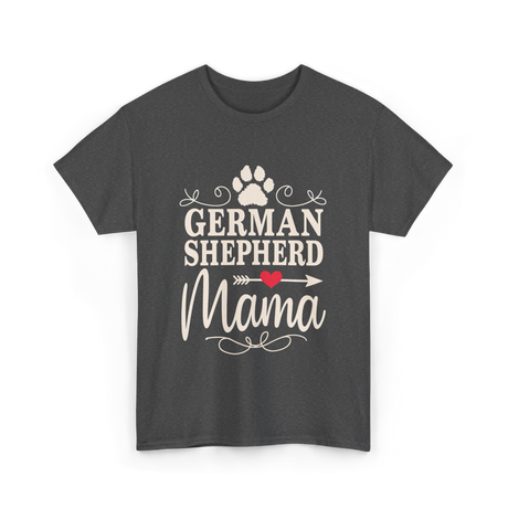 German Shepherd Mama Shepherd Dog T-Shirt - Dark Heather