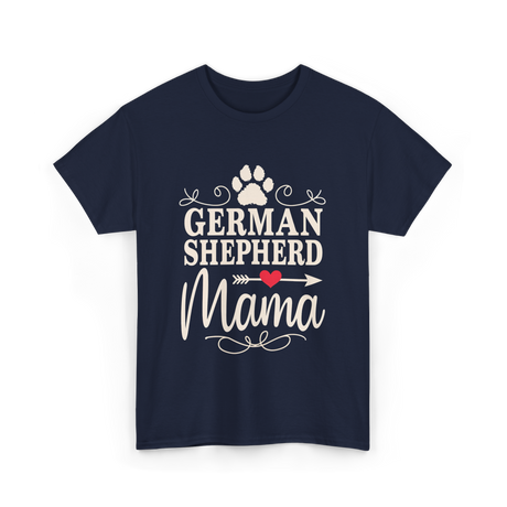 German Shepherd Mama Shepherd Dog T-Shirt - Navy