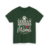 German Shepherd Mama Shepherd Dog T-Shirt - Forest Green