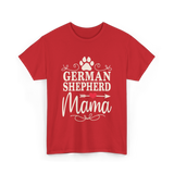 German Shepherd Mama Shepherd Dog T-Shirt - Red