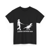 German Shepherd Mom Dinosaur T-Shirt - Black