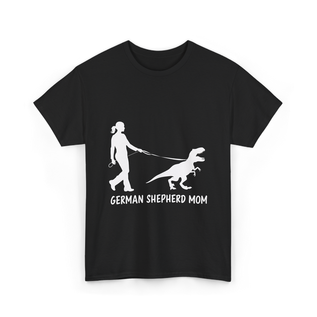 German Shepherd Mom Dinosaur T-Shirt - Black