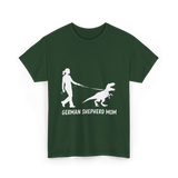 German Shepherd Mom Dinosaur T-Shirt - Forest Green