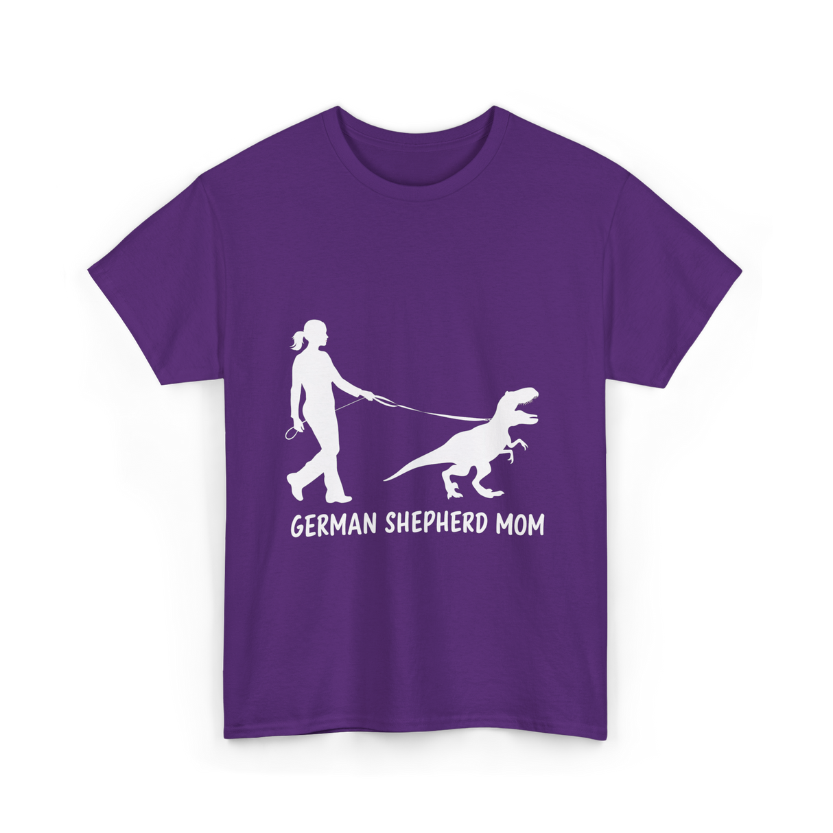 German Shepherd Mom Dinosaur T-Shirt - Purple