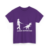 German Shepherd Mom Dinosaur T-Shirt - Purple