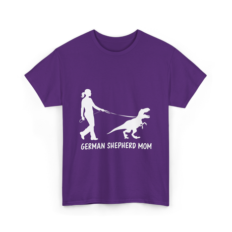 German Shepherd Mom Dinosaur T-Shirt - Purple