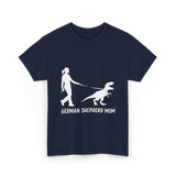 German Shepherd Mom Dinosaur T-Shirt - Navy