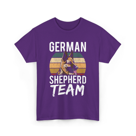 German Shepherd Team Dog Lover T-Shirt - Purple