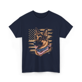 German Shepherd USA Flag Shepherd T-Shirt - Navy