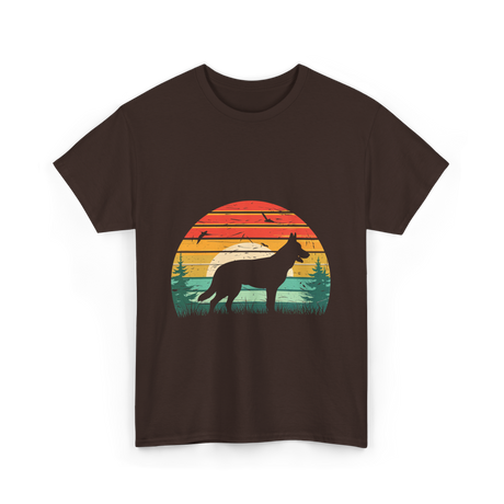 German Shepherd Vintage Retro Dog T-Shirt - Dark Chocolate