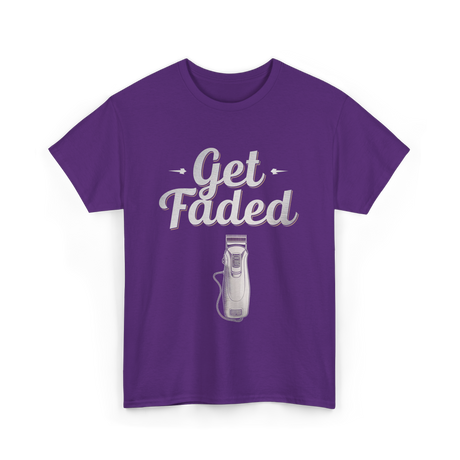 Get Faded Barber Fade T-Shirt - Purple