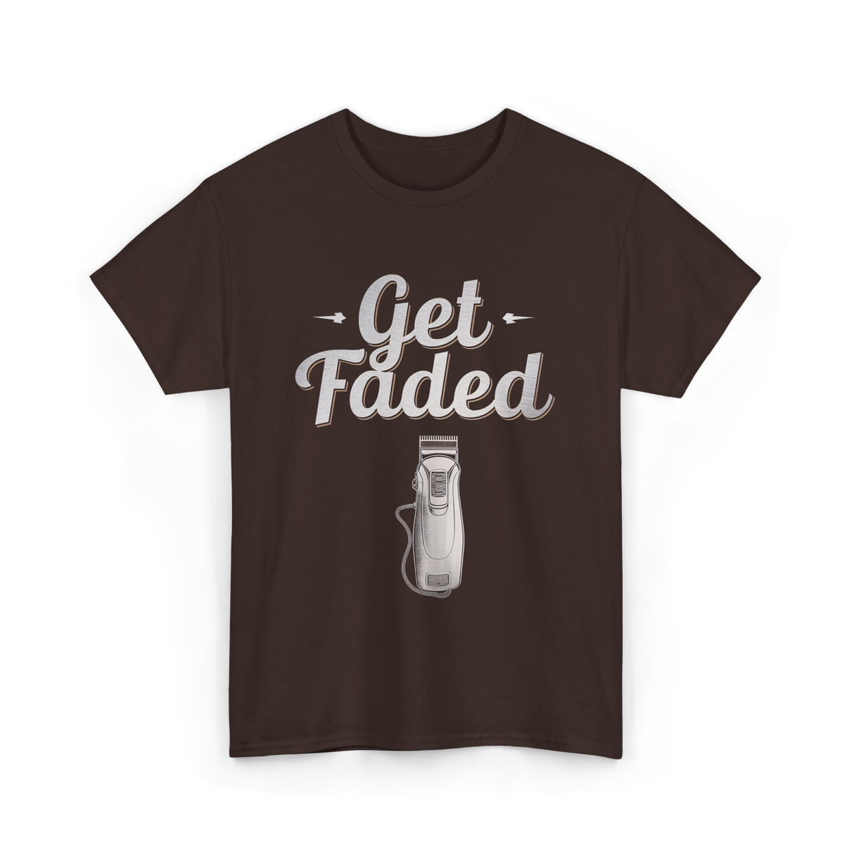 Get Faded Barber Fade T-Shirt - Dark Chocolate