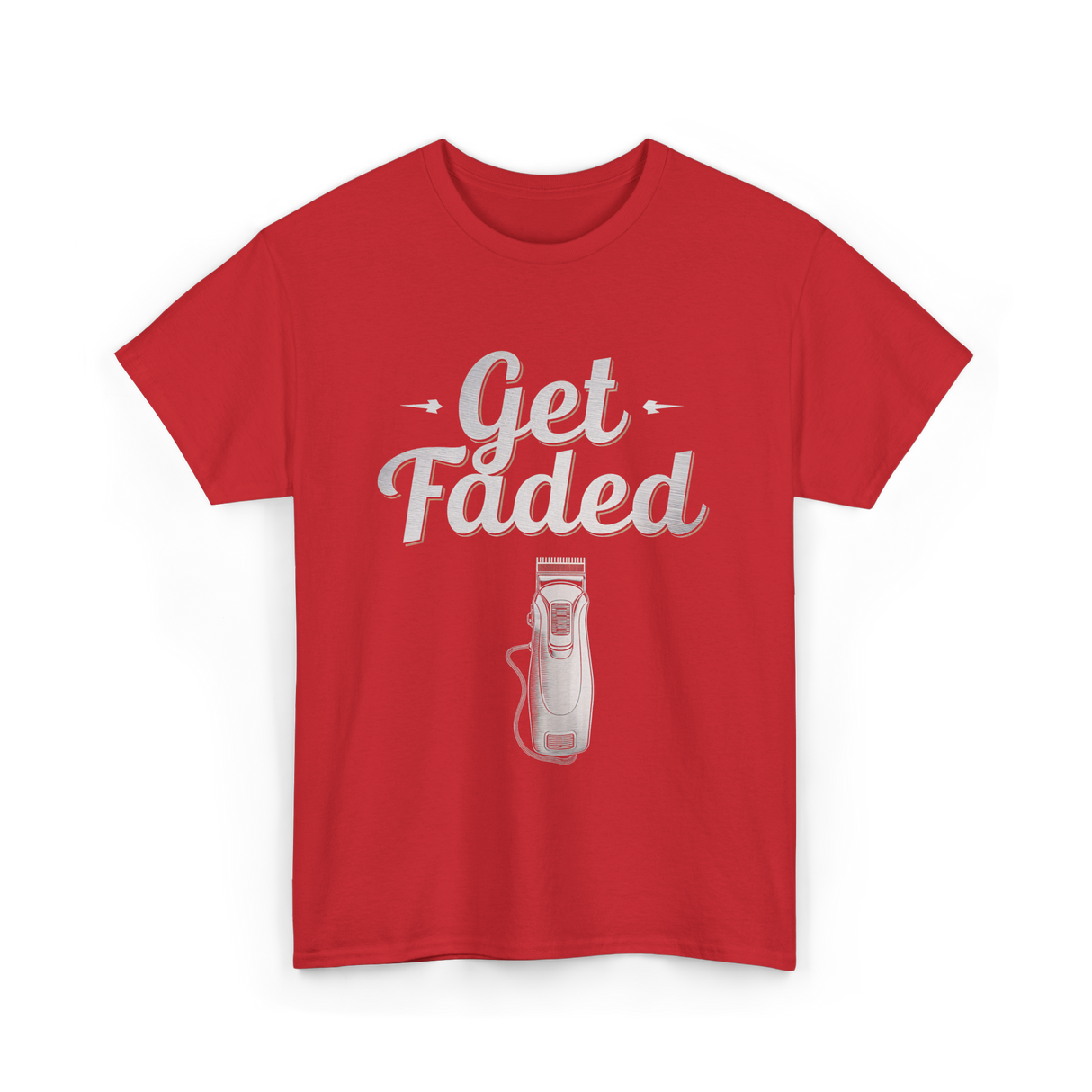 Get Faded Barber Fade T-Shirt - Red