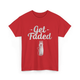 Get Faded Barber Fade T-Shirt - Red