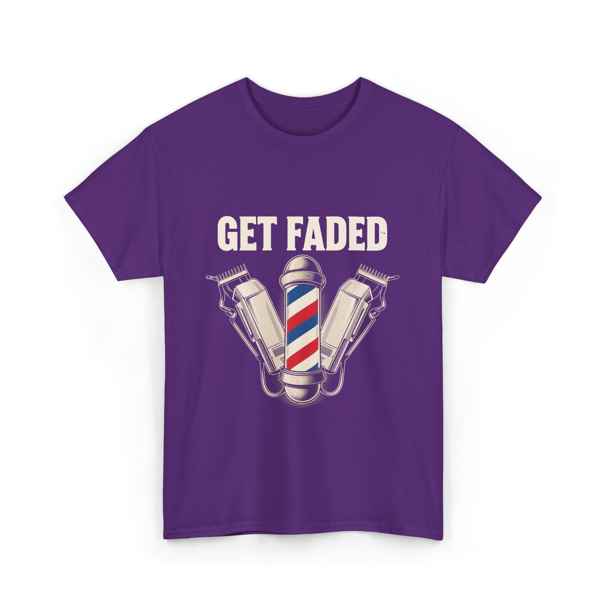 Get Faded Barber Hair Stylist T-Shirt - Purple