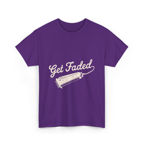 Get Faded Barber Haircut T-Shirt - Purple