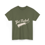 Get Faded Barber Haircut T-Shirt - Military Green