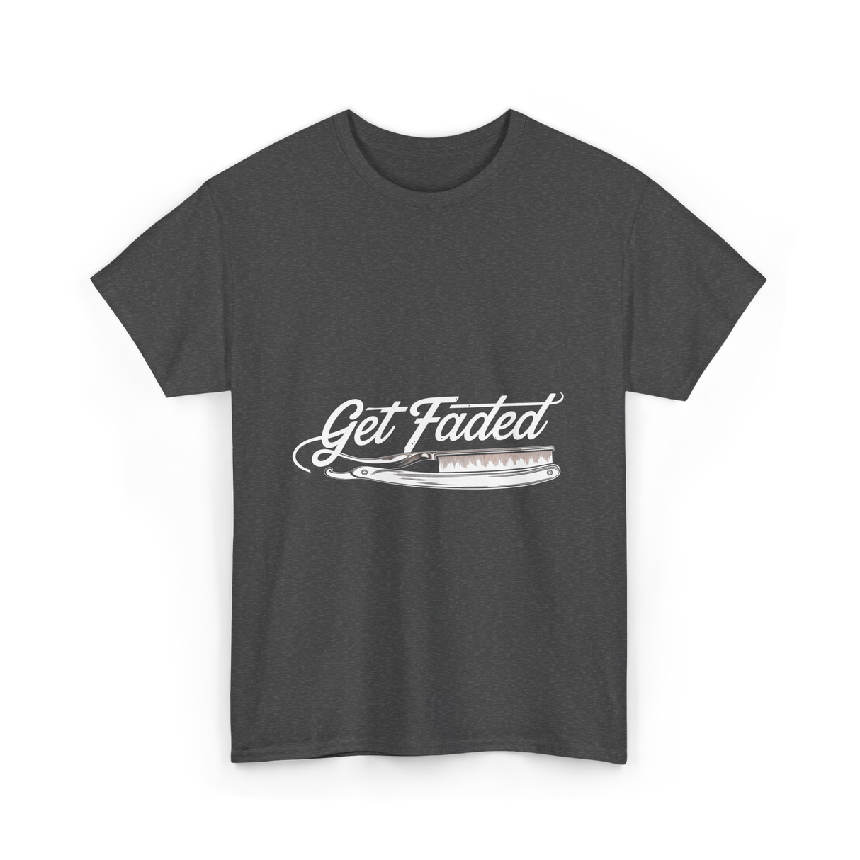 Get Faded Barber Hairstylist T-Shirt - Dark Heather