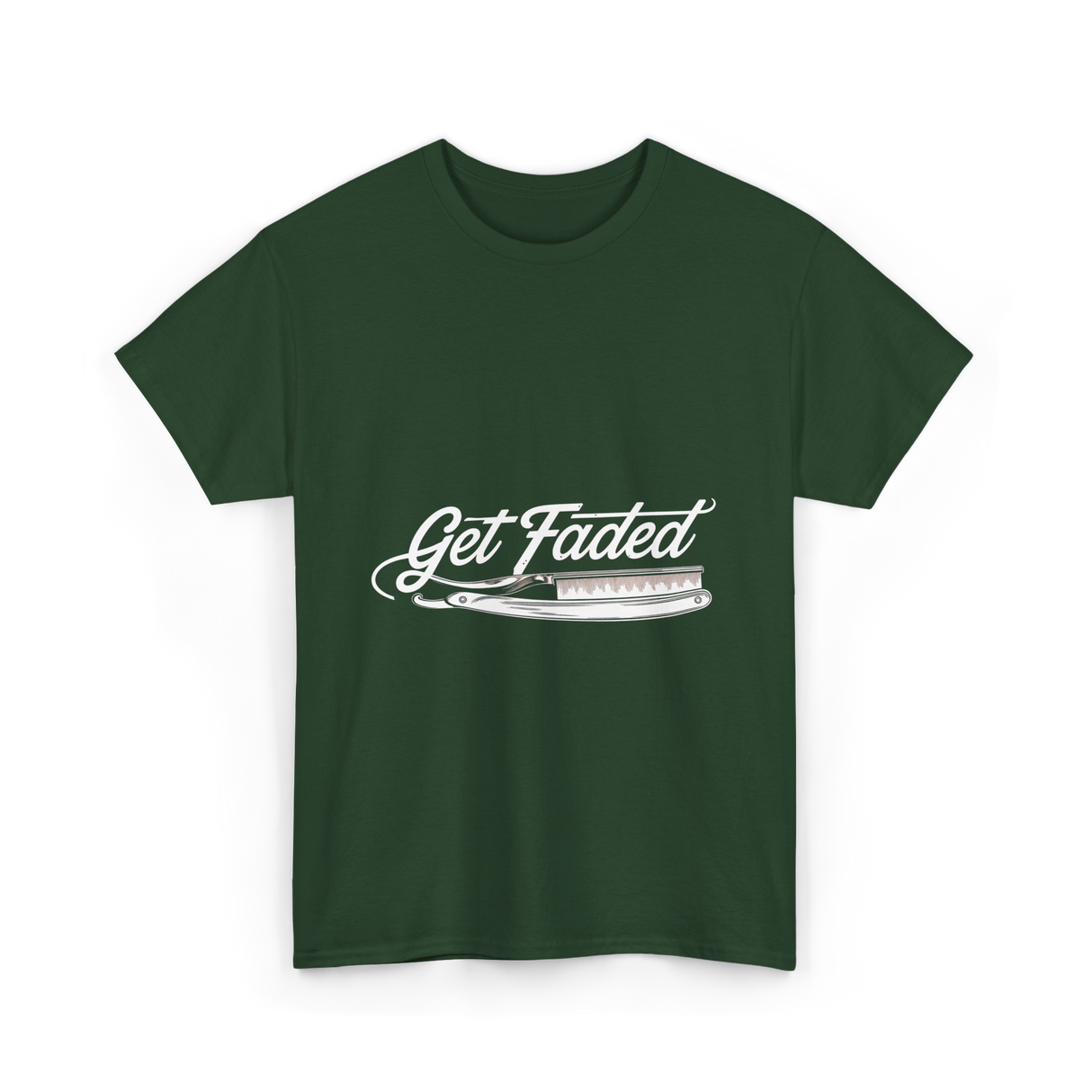 Get Faded Barber Hairstylist T-Shirt - Forest Green