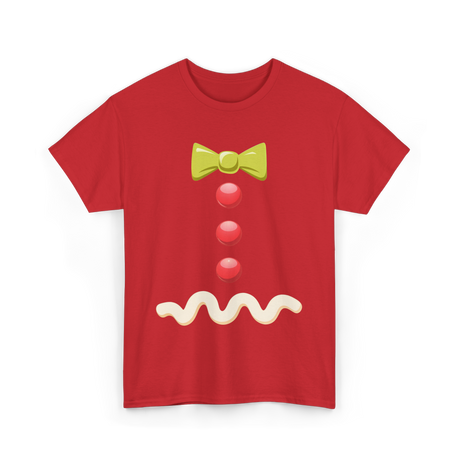 Gingerbread Bow Tie Costume T-Shirt - Red