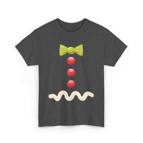 Gingerbread Bow Tie Costume T-Shirt - Dark Heather