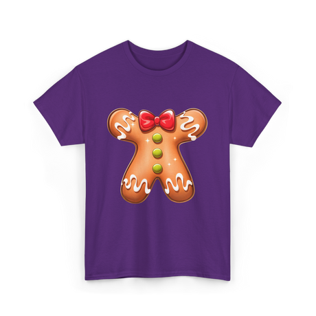 Gingerbread Man Costume Gingerbread T-Shirt - Purple