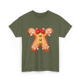 Gingerbread Man Costume Gingerbread T-Shirt - Military Green