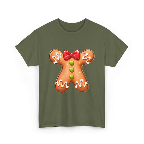 Gingerbread Man Costume Gingerbread T-Shirt - Military Green