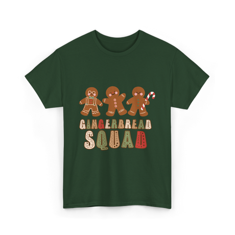 Gingerbread Squad Cookie Squad T-Shirt - Forest Green