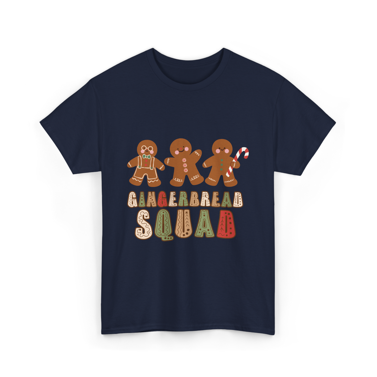 Gingerbread Squad Cookie Squad T-Shirt - Navy