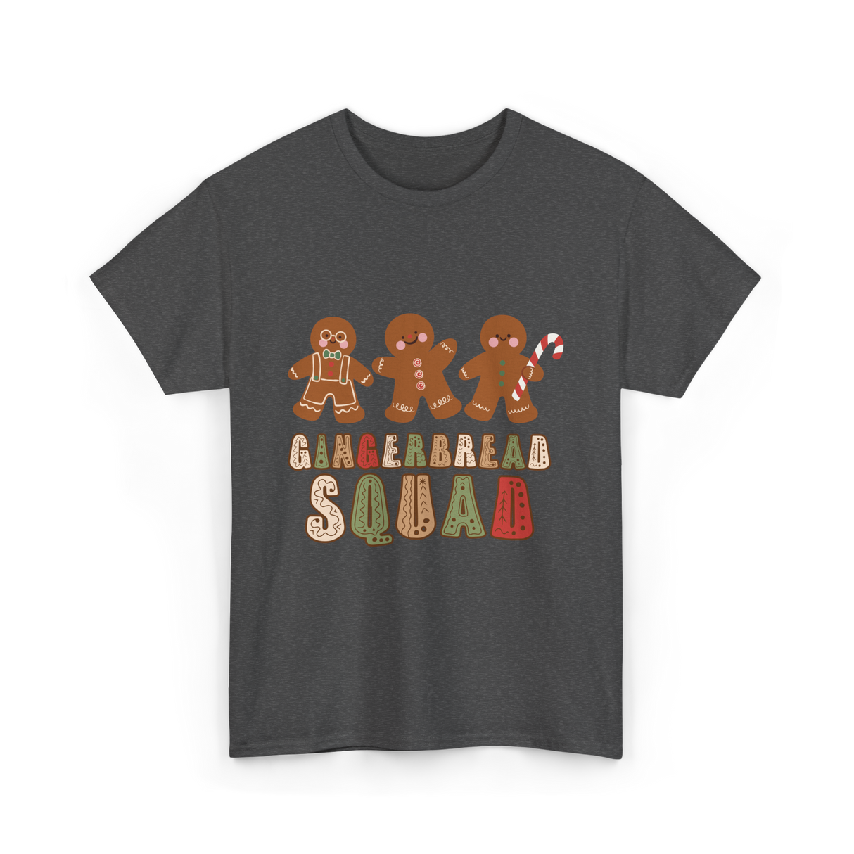 Gingerbread Squad Cookie Squad T-Shirt - Dark Heather