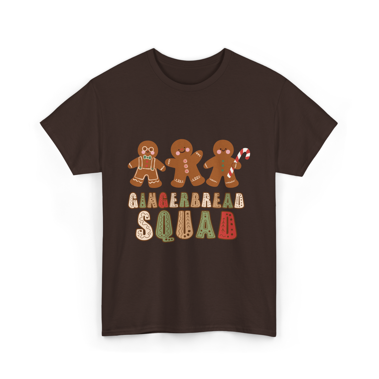 Gingerbread Squad Cookie Squad T-Shirt - Dark Chocolate