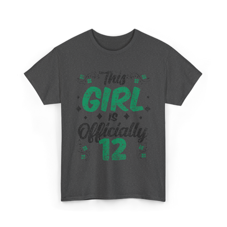 Girl 12 Birthday Celebration T-Shirt - Dark Heather