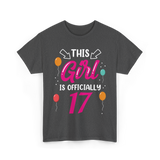 Girl 17 Birthday Celebration T-Shirt - Dark Heather