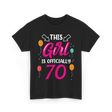 Girl 70 Celebration Event T-Shirt - Black