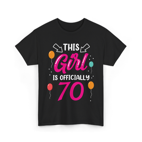 Girl 70 Celebration Event T-Shirt - Black