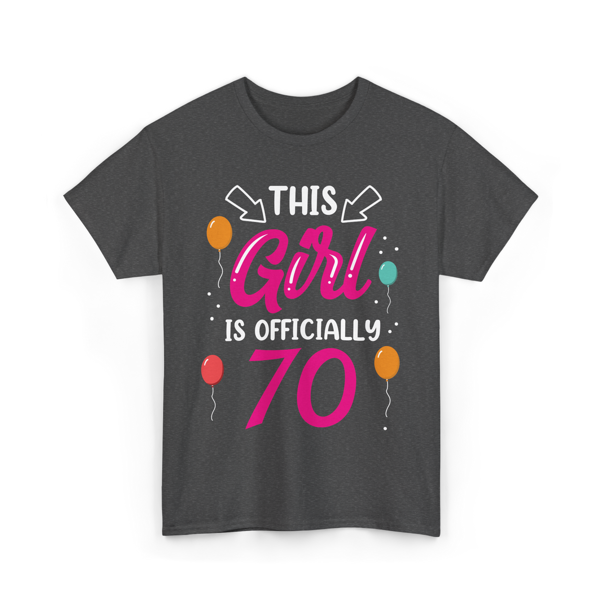 Girl 70 Celebration Event T-Shirt - Dark Heather