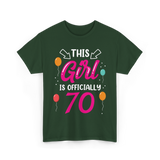 Girl 70 Celebration Event T-Shirt - Forest Green