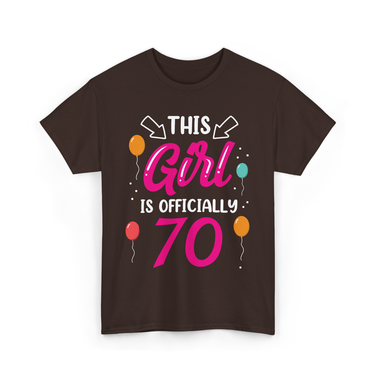 Girl 70 Celebration Event T-Shirt - Dark Chocolate