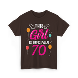 Girl 70 Celebration Event T-Shirt - Dark Chocolate