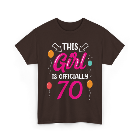 Girl 70 Celebration Event T-Shirt - Dark Chocolate