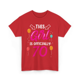 Girl 70 Celebration Event T-Shirt - Red