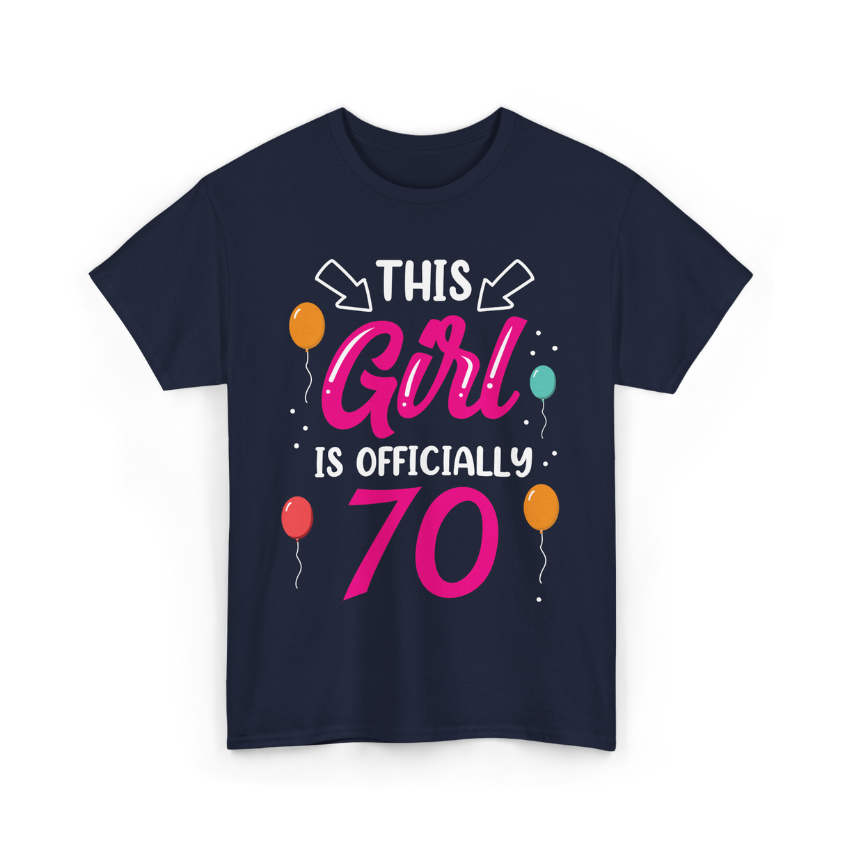 Girl 70 Celebration Event T-Shirt - Navy