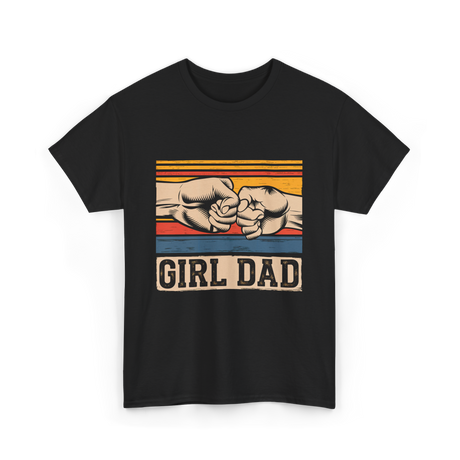 Girl Dad Father Daughters T-Shirt - Black