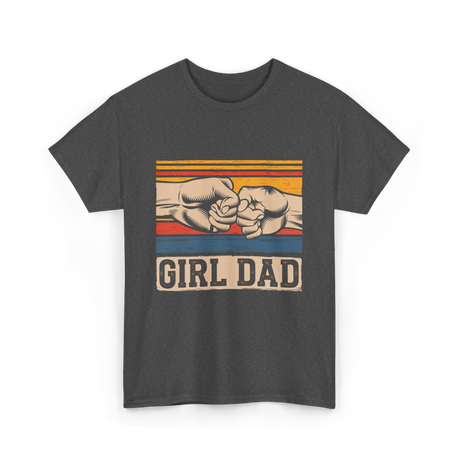 Girl Dad Father Daughters T-Shirt - Dark Heather