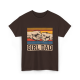 Girl Dad Father Daughters T-Shirt - Dark Chocolate