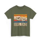 Girl Dad Father Daughters T-Shirt - Military Green