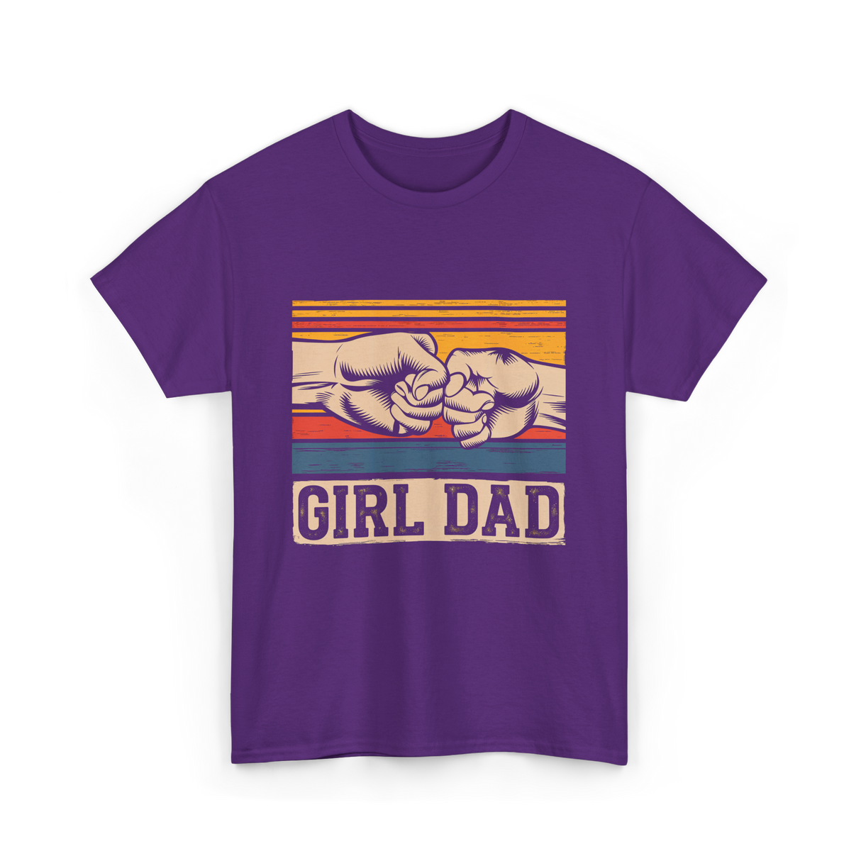 Girl Dad Father Daughters T-Shirt - Purple