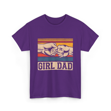 Girl Dad Father Daughters T-Shirt - Purple